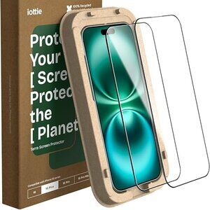 iPhone 16 Plus Screen Protectors | 2-Pack, 9H Tempered Glass, Easy Install